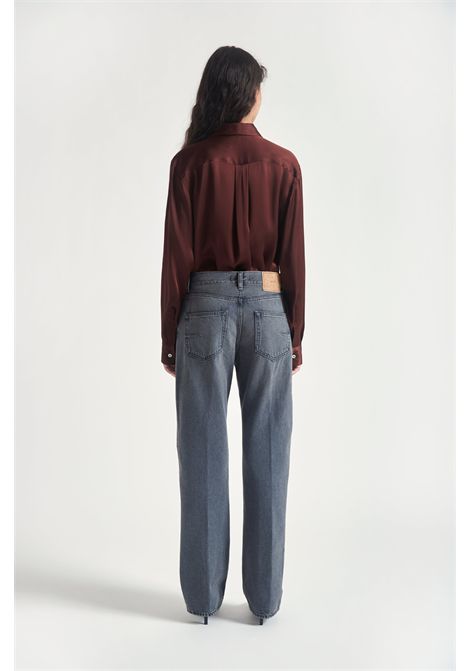 Grifoni Jeans Revel in Denim di Cotone Nero Donna GRIFONI | Pantalone | G1AC0107FADED BLACK
